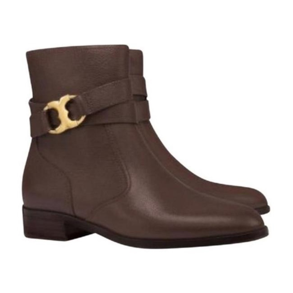 Tory Burch Gemini link black ankle boots